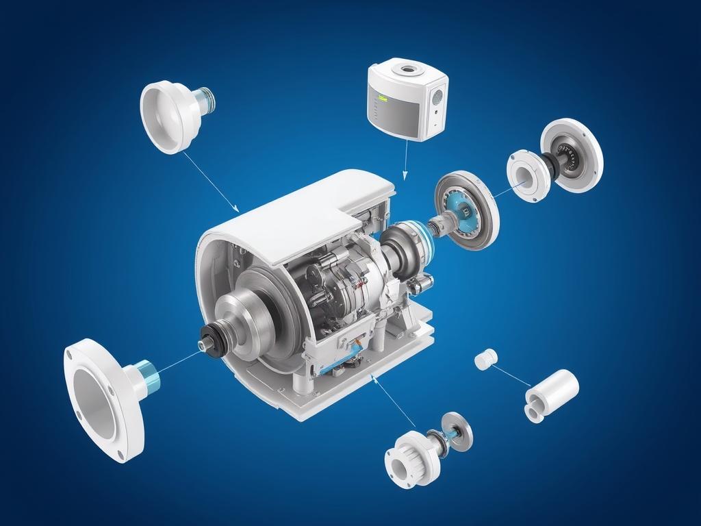Animacja 3D produktu technicznego pokazująca jego wewnętrzną strukturę Animacja 3D produktu technicznego pokazująca jego wewnętrzną strukturę